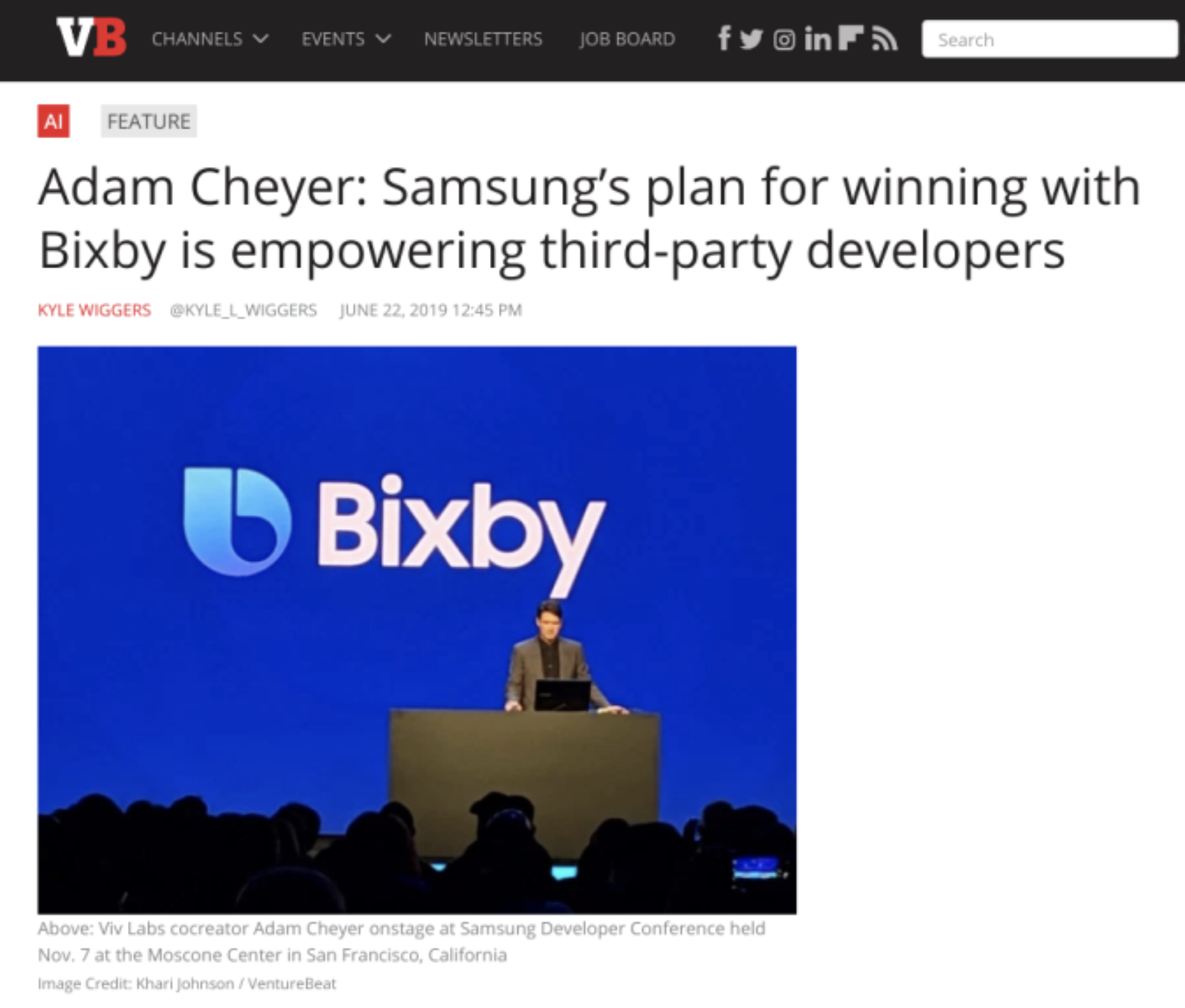 VentureBeat coverage